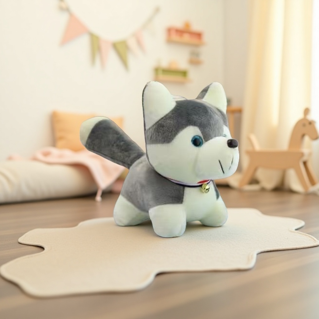 Husky plush toys, cute and realistic pillow dolls, adorable pet fabric home decoration Specification image