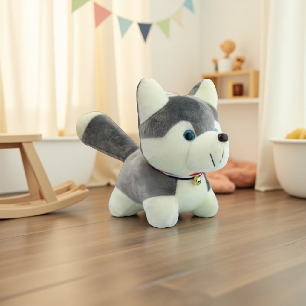 Husky plush toys, cute and realistic pillow dolls, adorable pet fabric home decoration Application Scenario