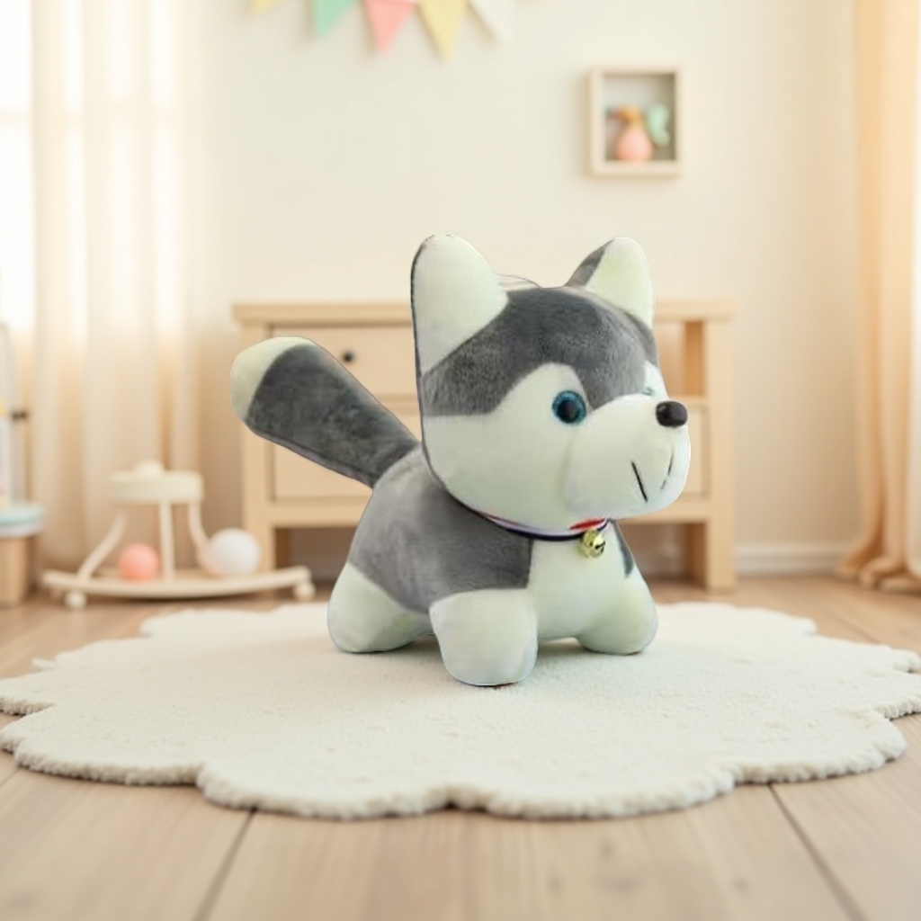 Husky plush toys, cute and realistic pillow dolls, adorable pet fabric home decoration