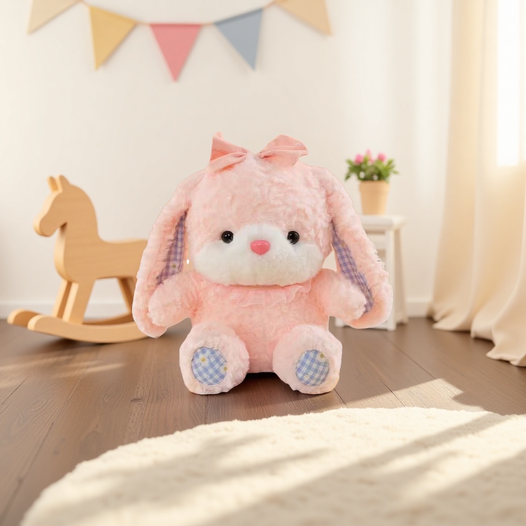 Pink plush rabbit doll cute pillow plush toy girl gift plush rabbit baby Application Scenario