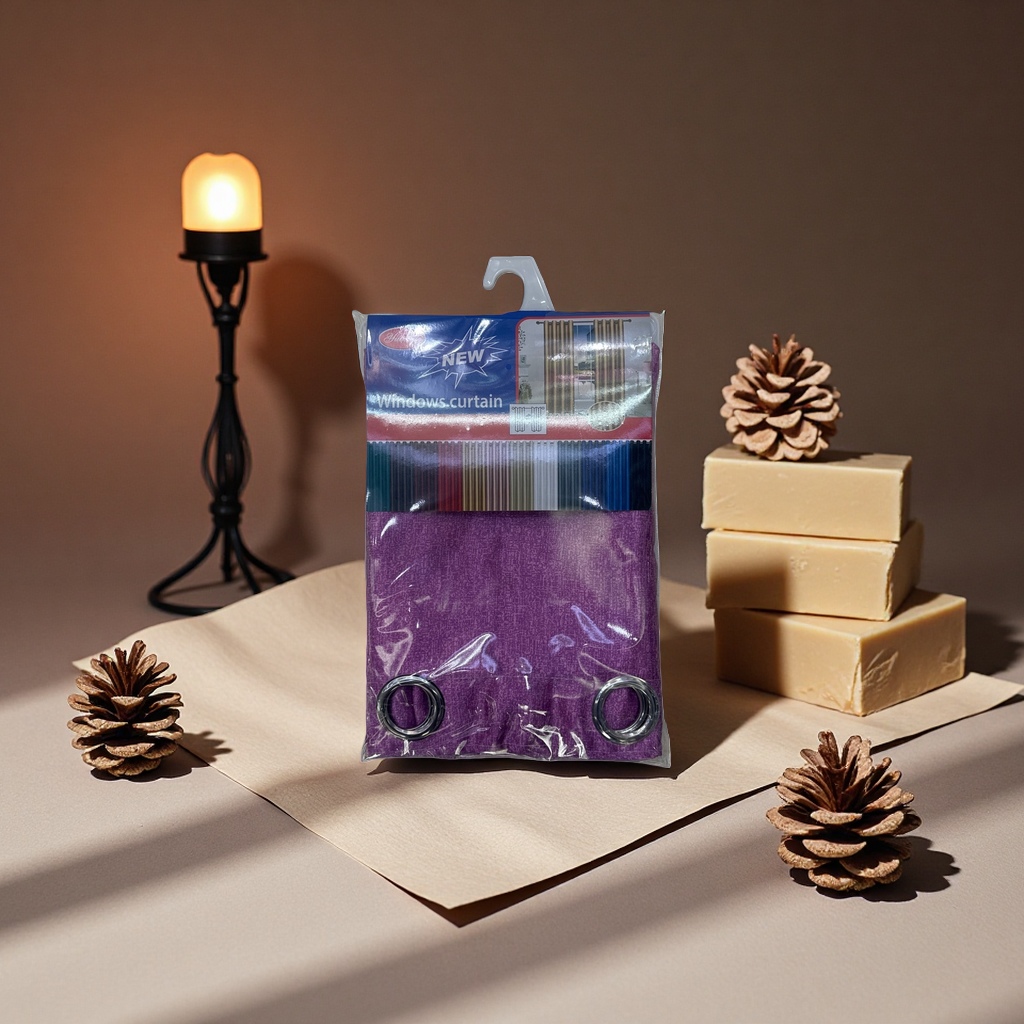 Purple blackout curtains are suitable for both living rooms and bedrooms, with a high-end drape and a simple Nordic style