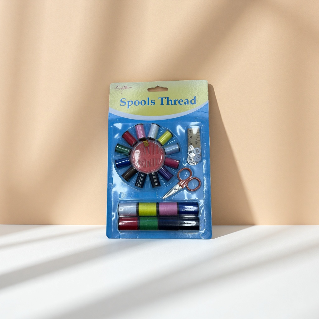 The household sewing tool set includes 20 pieces such as needles, threads, scissors and rulers, which are practical and portable