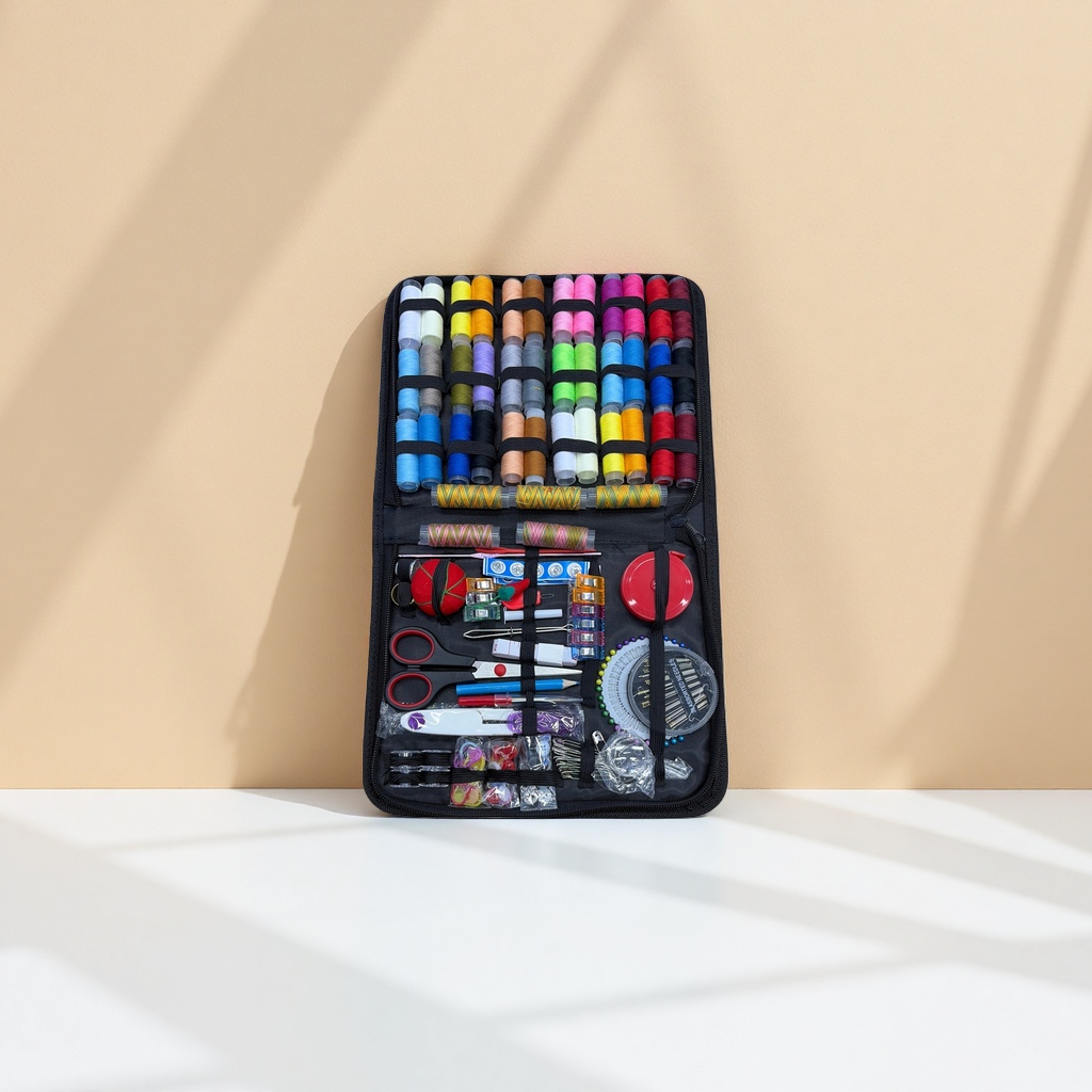 The sewing tool set includes scissors, thimbles, thread removers, rulers, and needle and thread storage boxes details Picture