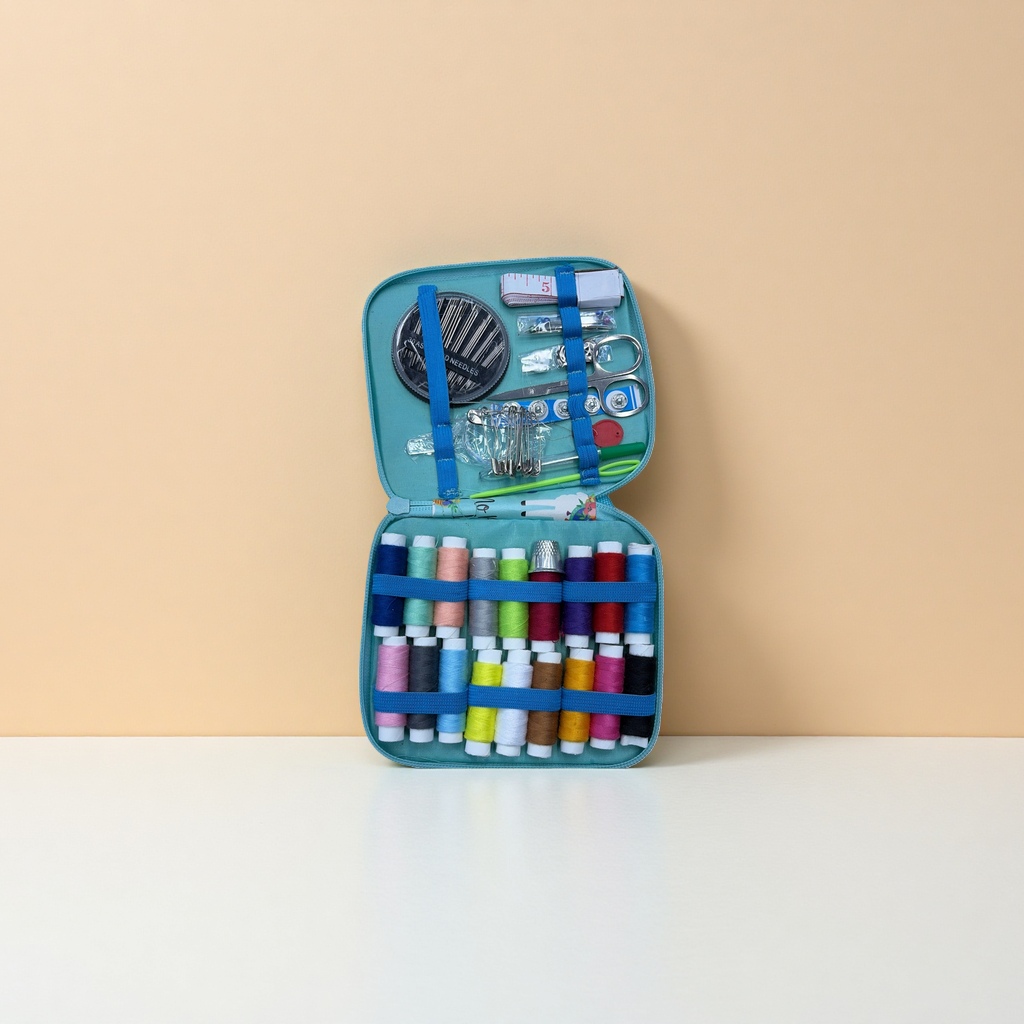 This sewing tool set includes scissors, thimbles, thread removers, rulers, and needle sockets for multi-functional household use Application Scenario