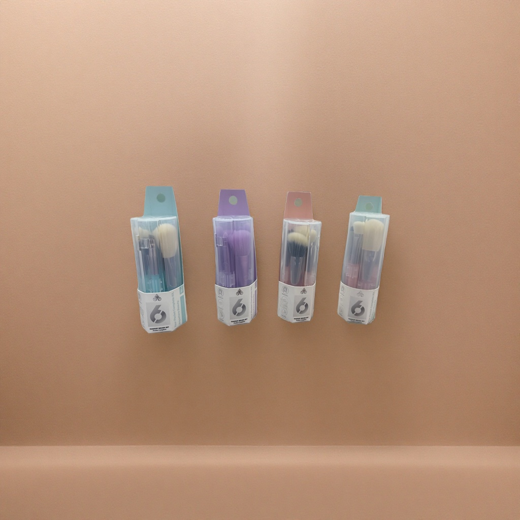 A set of 12 natural fiber makeup brushes with a portable storage design Application Scenario
