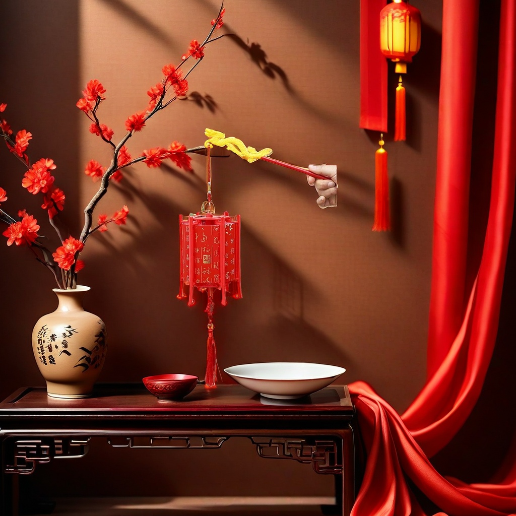 Red lanterns are traditional and festive hanging decorations for home decoration and festival arrangements, suitable for both outdoor and indoor use Specification image