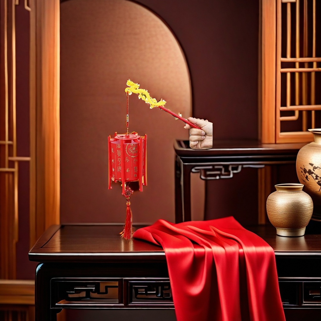 Red lantern metal frame waterproof fabric indoor and outdoor festival and wedding decoration