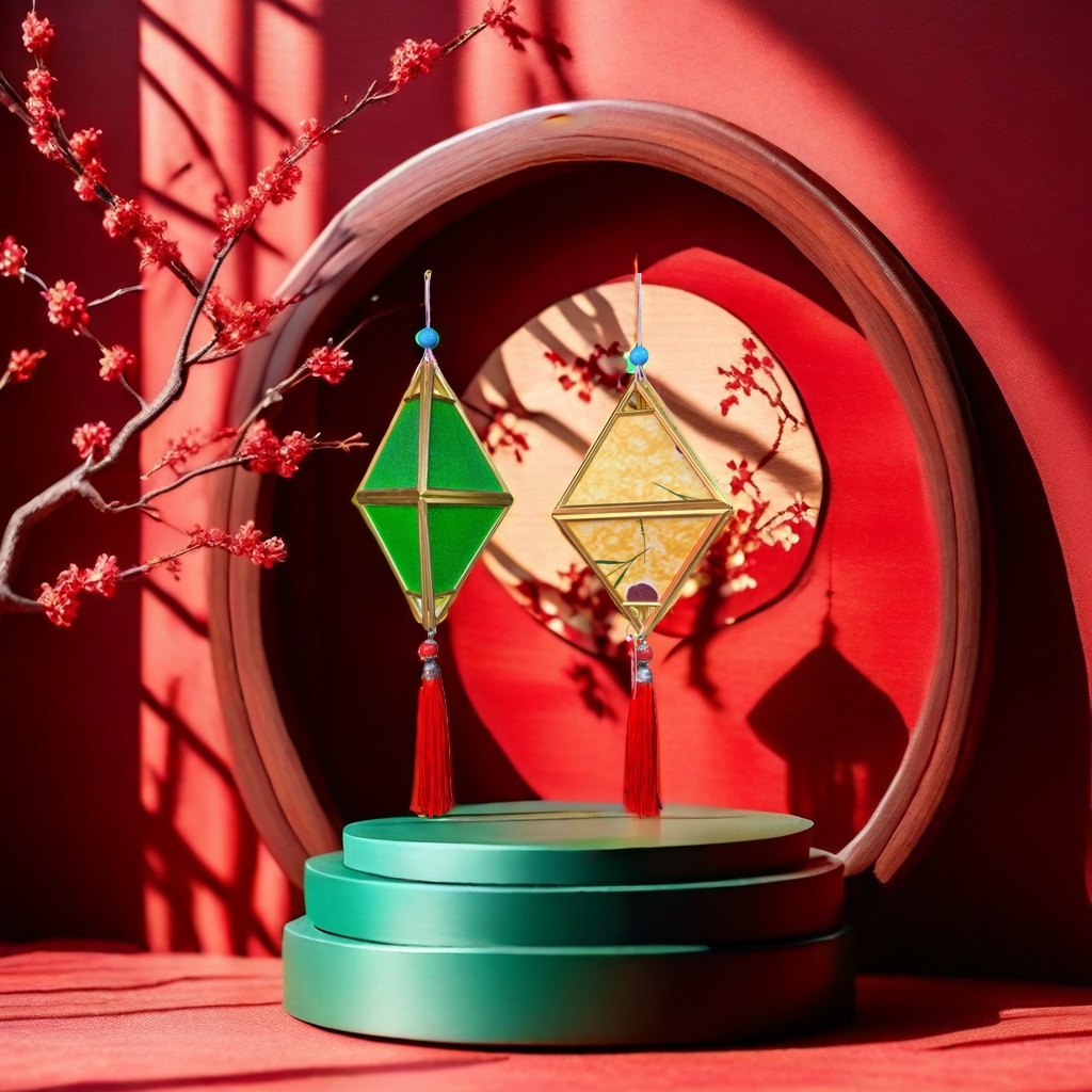 Decorative lanterns, paper art, Chinese-style hanging ornaments, festive and joyous home decorations details Picture