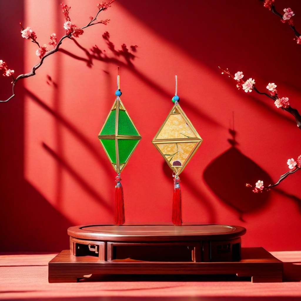 Decorative lanterns, paper art, Chinese-style hanging ornaments, festive and joyous home decorations