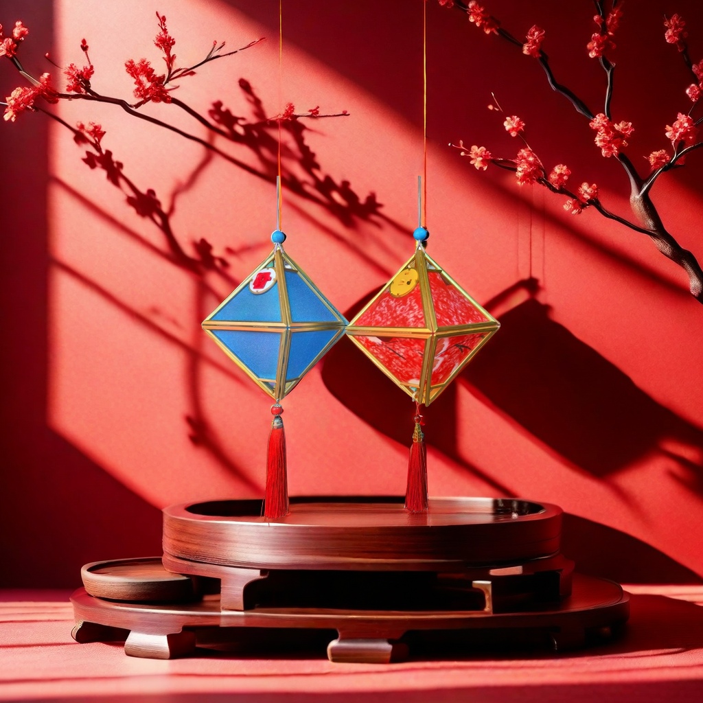 Chinese-style retro lantern decorations for the living room and bedroom, festive atmosphere hanging ornaments