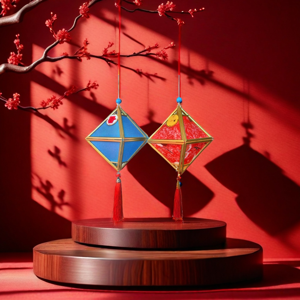 Chinese-style retro lantern decorations for the living room and bedroom, festive atmosphere hanging ornaments details Picture