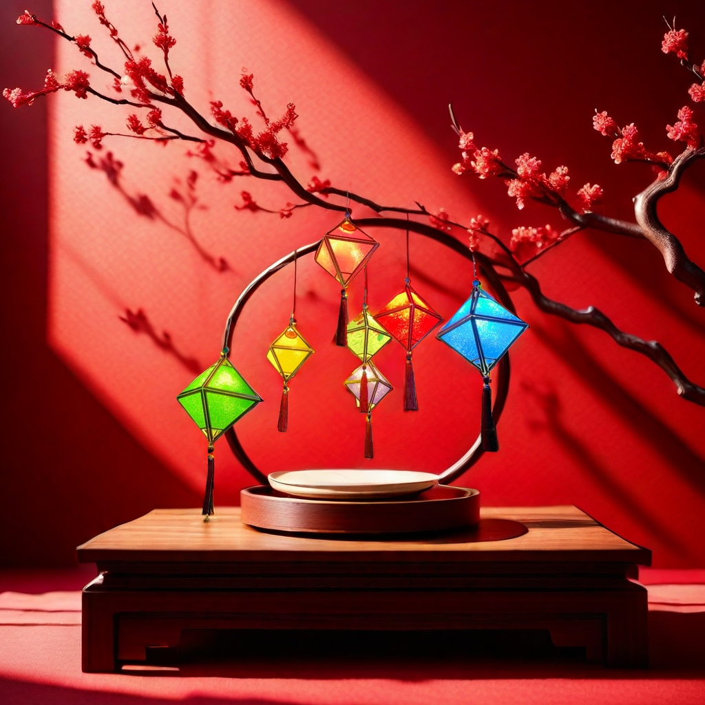 Colorful lanterns, festival decorative pendants, indoor and outdoor festive atmosphere lighting fixtures