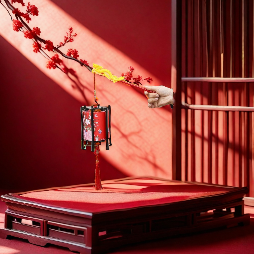 Red lanterns, traditional Chinese hanging ornaments, are used for indoor and outdoor decoration to create a festive and joyous atmosphere Application Scenario