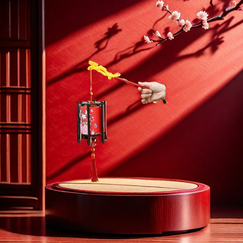 Red lanterns, traditional Chinese hanging ornaments, are used for indoor and outdoor decoration to create a festive and joyous atmosphere Specification image