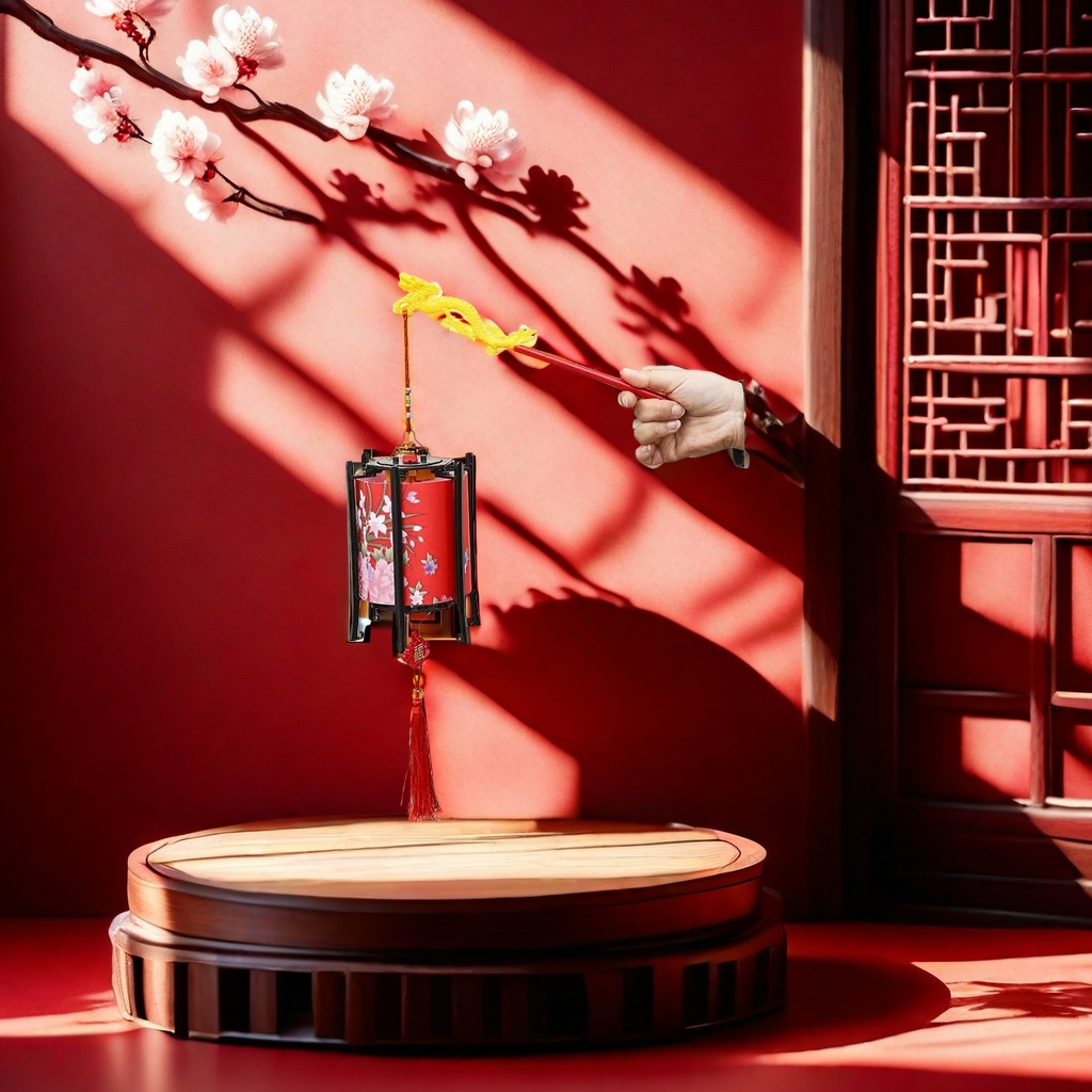 Red lanterns, traditional Chinese hanging ornaments, are used for indoor and outdoor decoration to create a festive and joyous atmosphere
