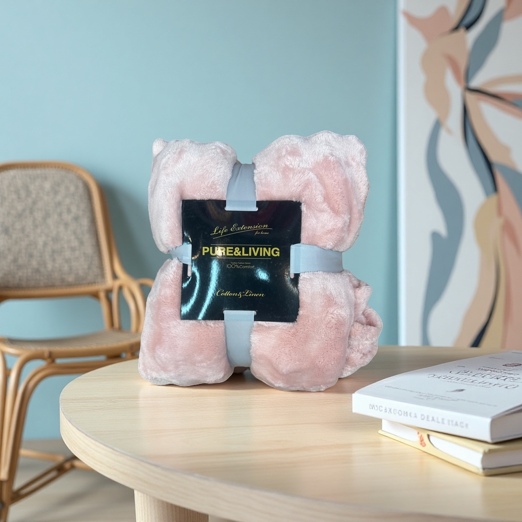 Manta de peluche rosa engrosamiento cálido dormitorio sofá cubierta manta de invierno Specification image