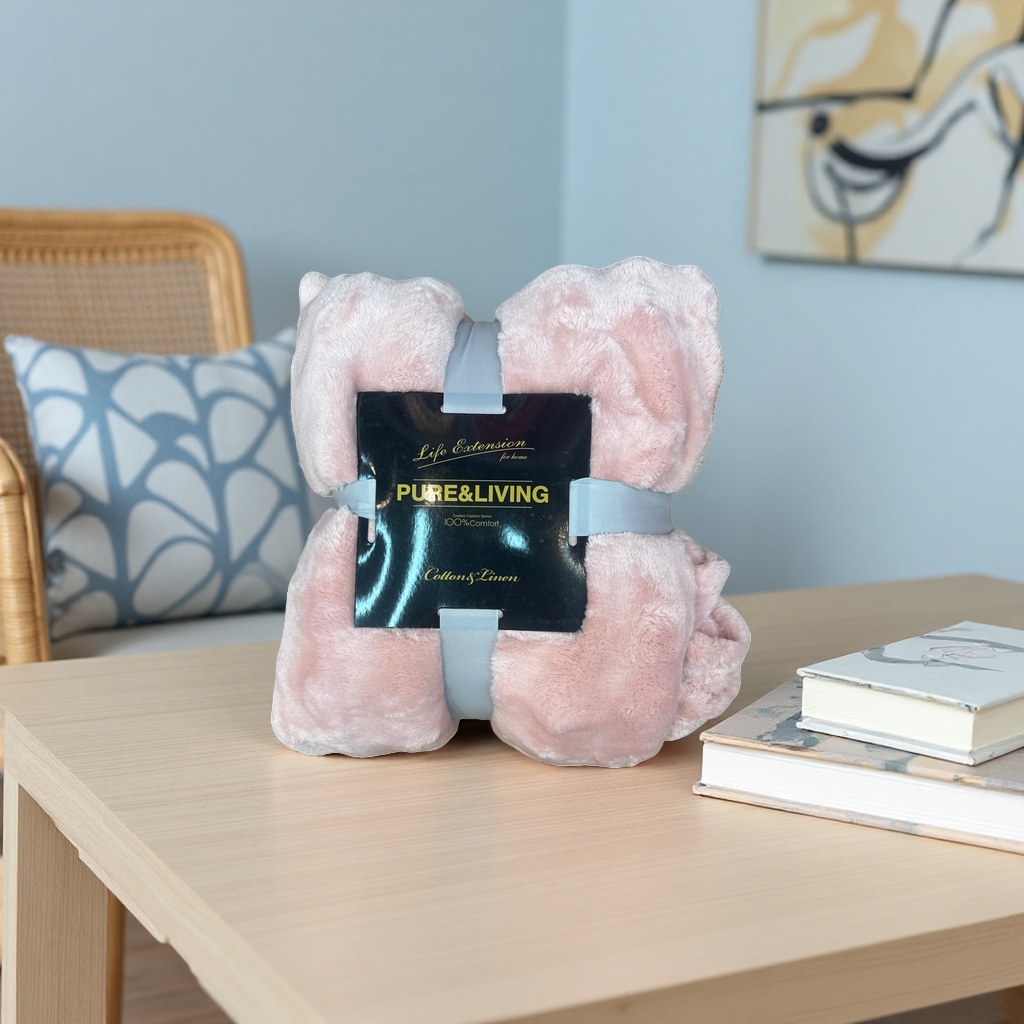 Manta de peluche rosa engrosamiento cálido dormitorio sofá cubierta manta de invierno details Picture