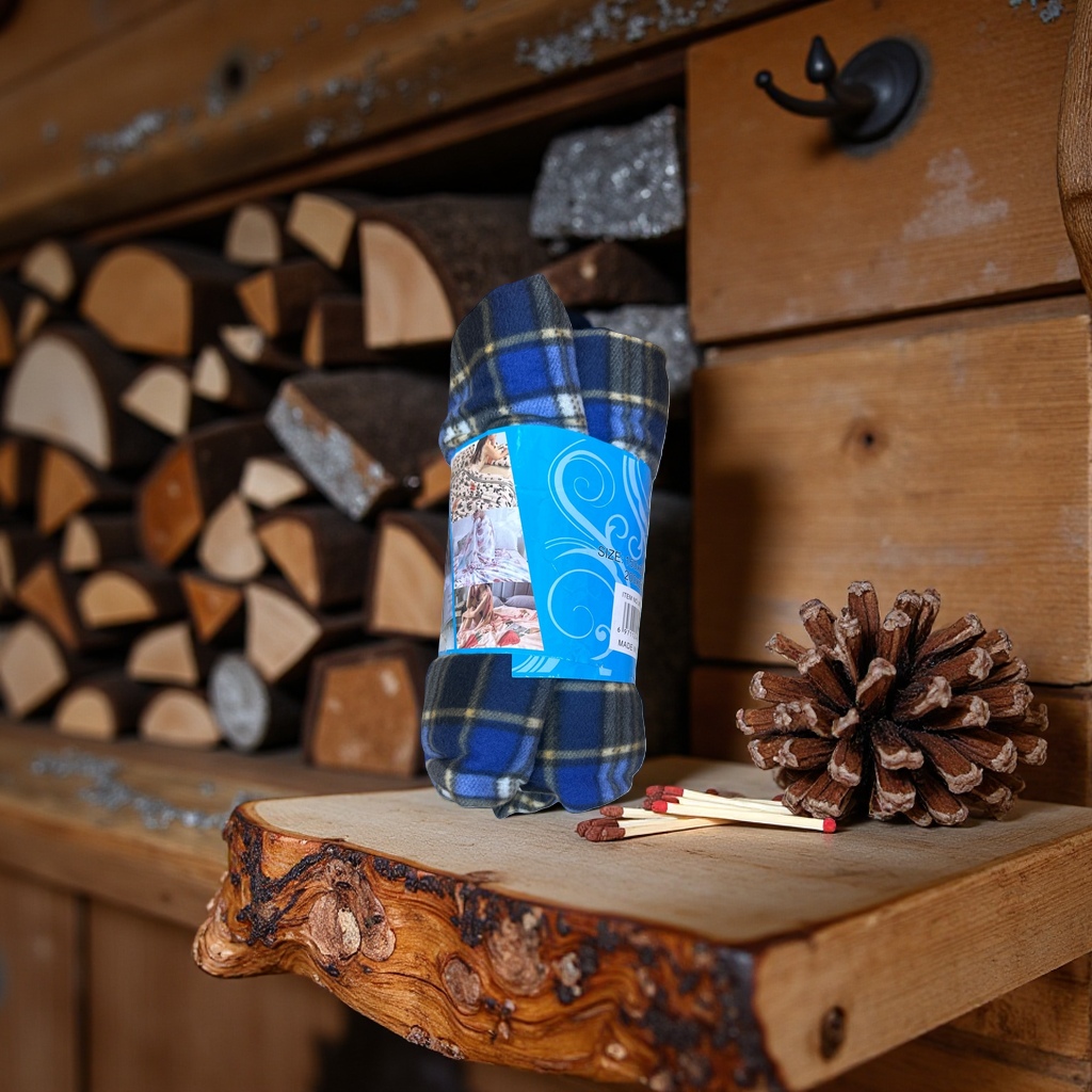 The blue checkered pattern blanket is skin-friendly, soft, thickened and warm, suitable for both living rooms and bedrooms details Picture