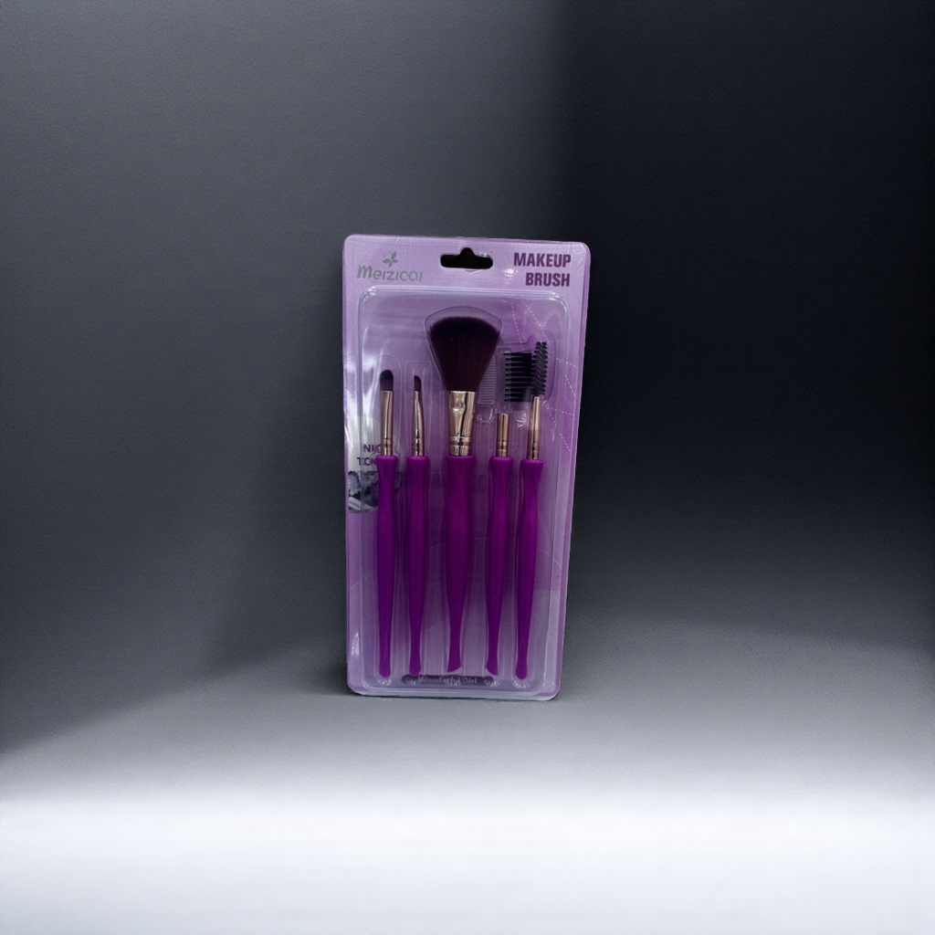 A pink makeup brush set of 12 silicone handle makeup brushes, a portable travel makeup brush