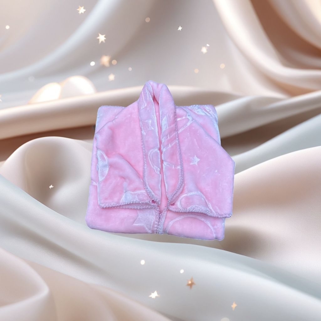 The thick pink coral fleece warm blanket is suitable for both single and double use details Picture