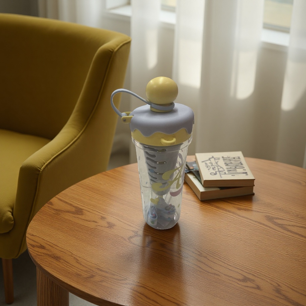 Cute style water cup, cream style, ins style portable insulated cup for student dormitories details Picture