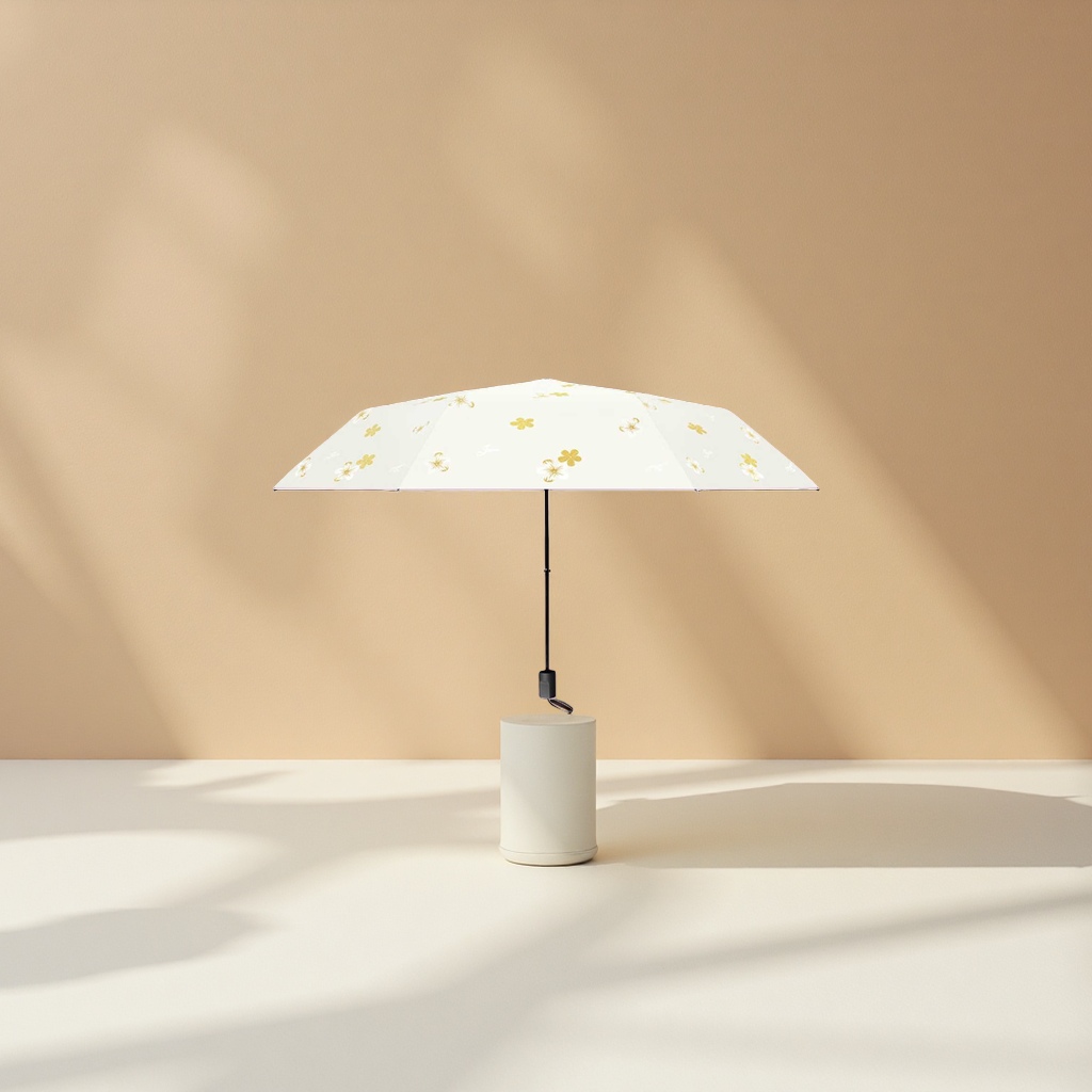 Three-fold series 0 Light-transmitting sun umbrella, lightweight folding sun umbrella for both sunny and rainy days
