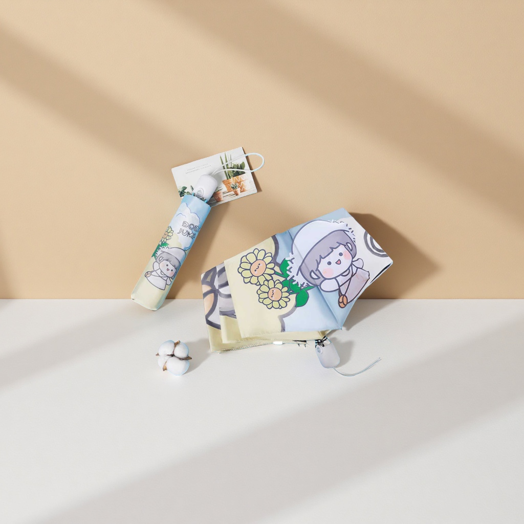 New cartoon-patterned all-weather umbrella, waterproof, sun-proof, lightweight folding umbrella Application Scenario