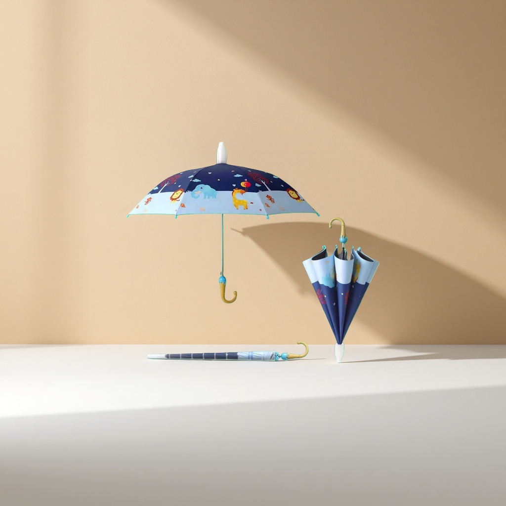 The children's all-weather umbrella is waterproof, sun-proof, lightweight and foldable, suitable for kindergartens and primary school students Specification image