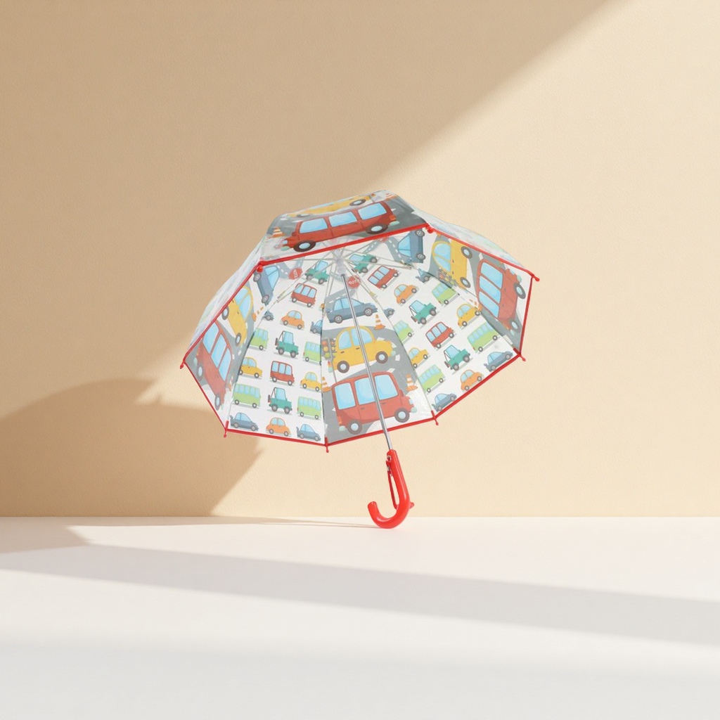 Cartoon car pattern all-weather umbrella, waterproof, sun-proof, portable and foldable, suitable for both women and men Specification image
