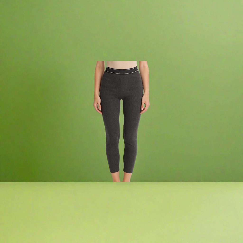 Black knitted tight pants, high-elasticity, slimming and form-fitting women's autumn and winter leggings details Picture