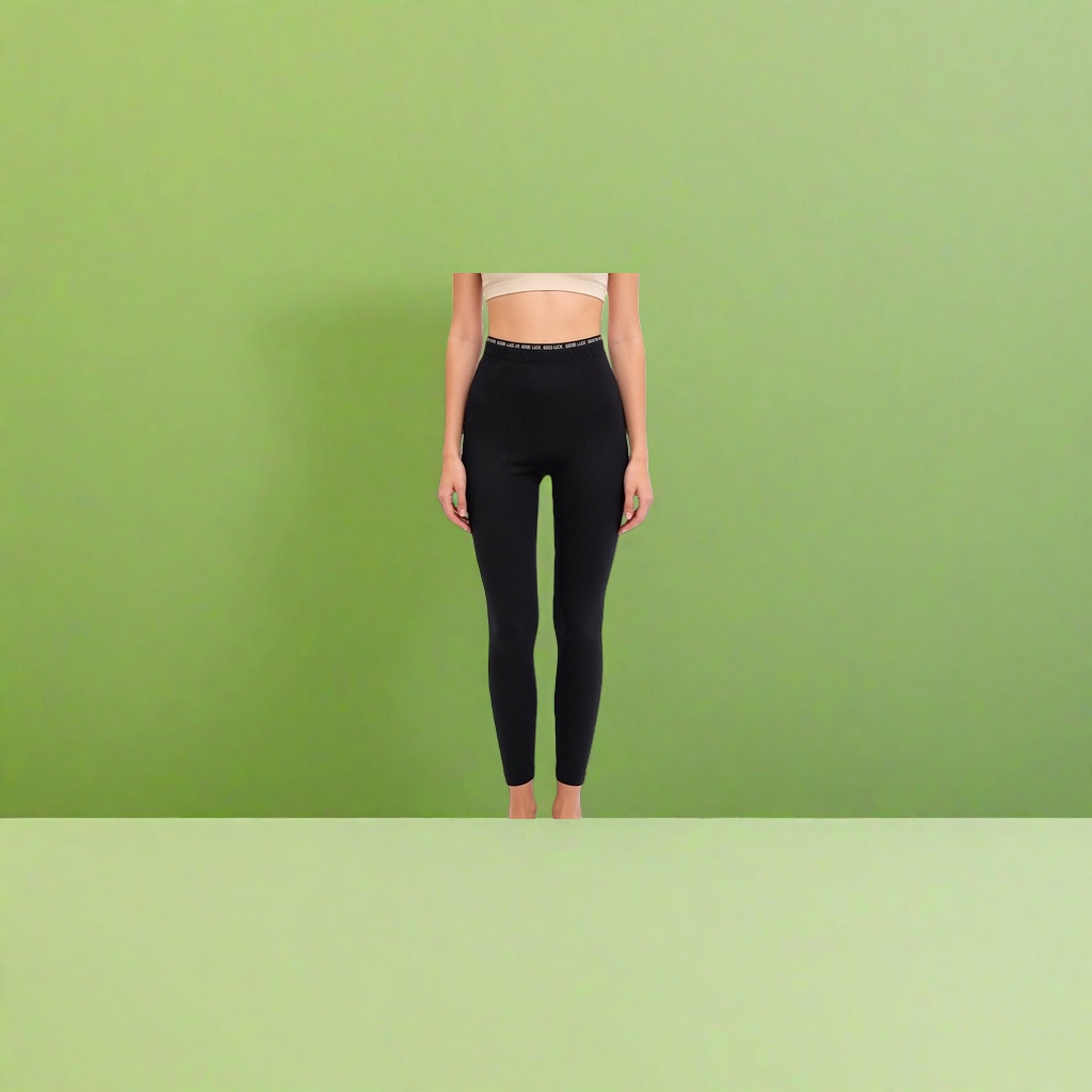 Black skinny pants for women, high elasticity, slimming and shaping, the same style as models details Picture