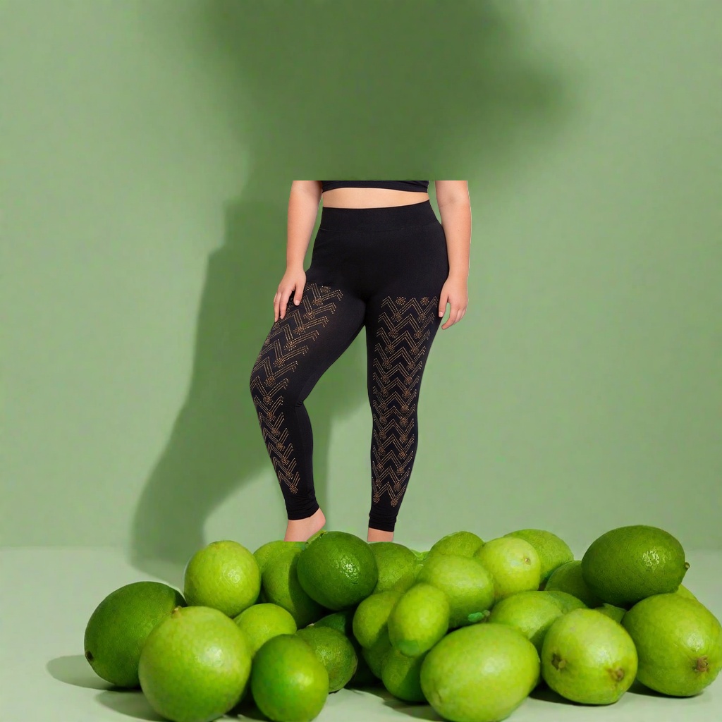 Black slightly elastic nine-inch tight pants for women, with a high waist, make the legs look long and have a smooth drape