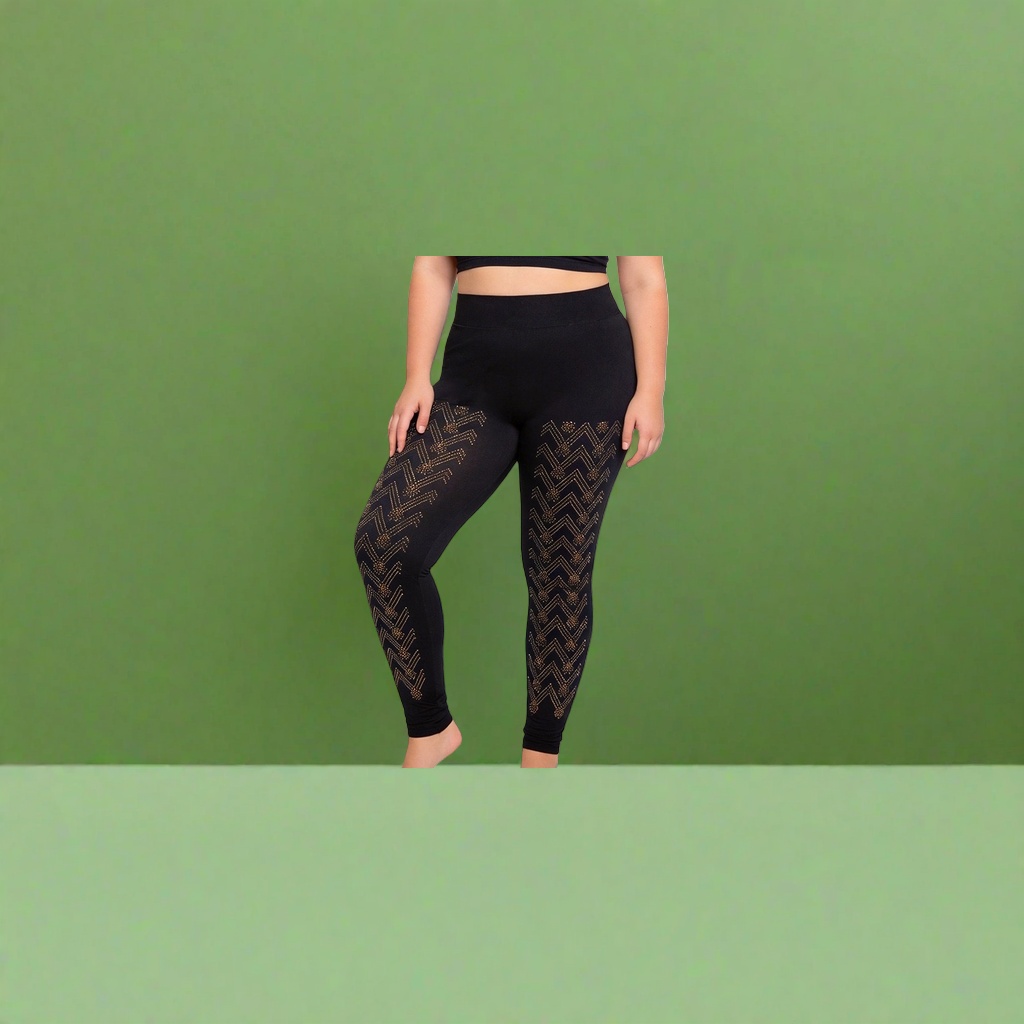 Black slightly elastic nine-inch tight pants for women, with a high waist, make the legs look long and have a smooth drape details Picture