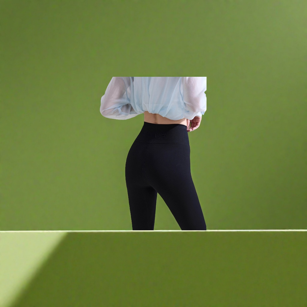 Black high-waisted tight-fitting women's slimming, elastic and form-fitting skinny pants