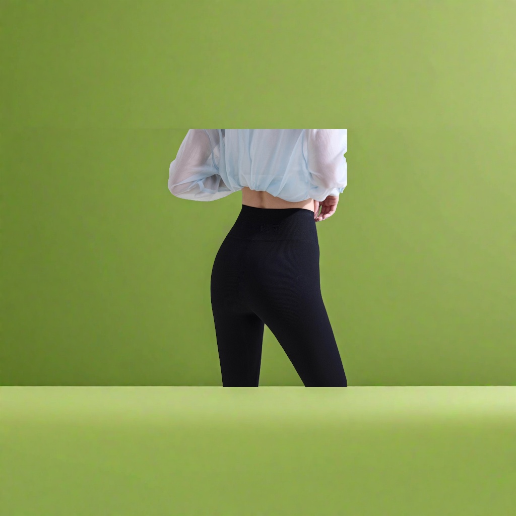 Black high-waisted tight-fitting women's slimming, elastic and form-fitting skinny pants Application Scenario