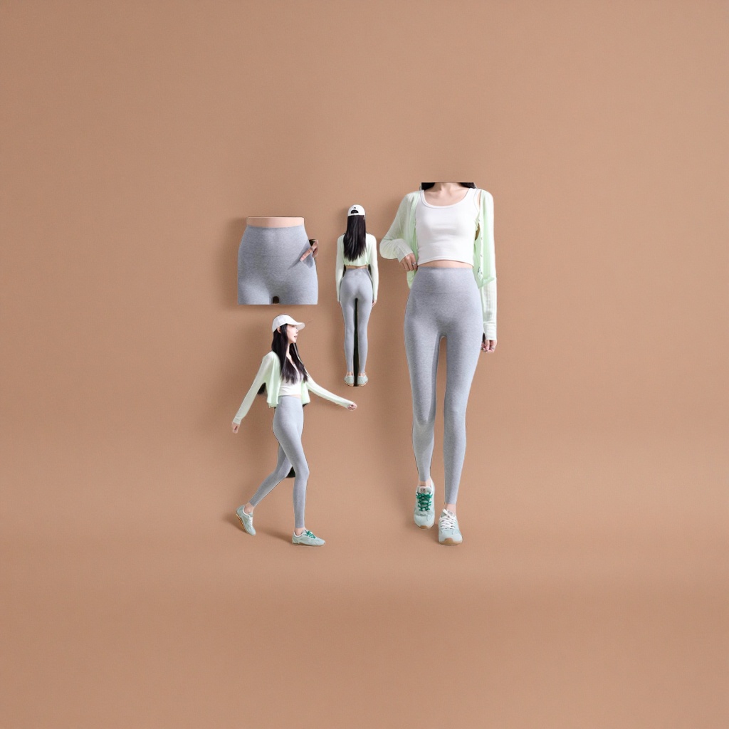 Grey tight pants for women, made of high-elasticity cotton and ammonia blend, can make legs look longer and are suitable for daily wear Specification image