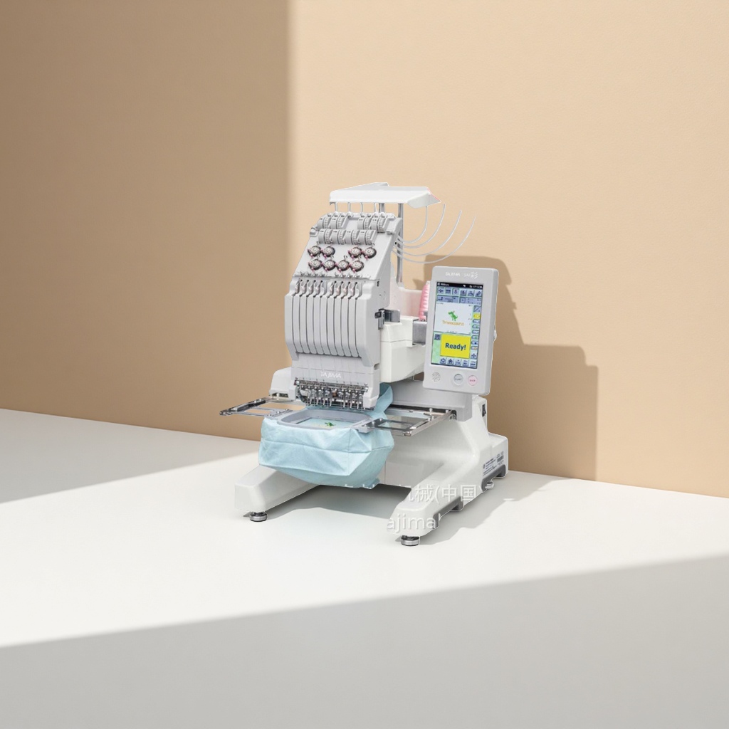 A portable embroidery device with automatic color change and multiple patterns for home computer embroidery Application Scenario