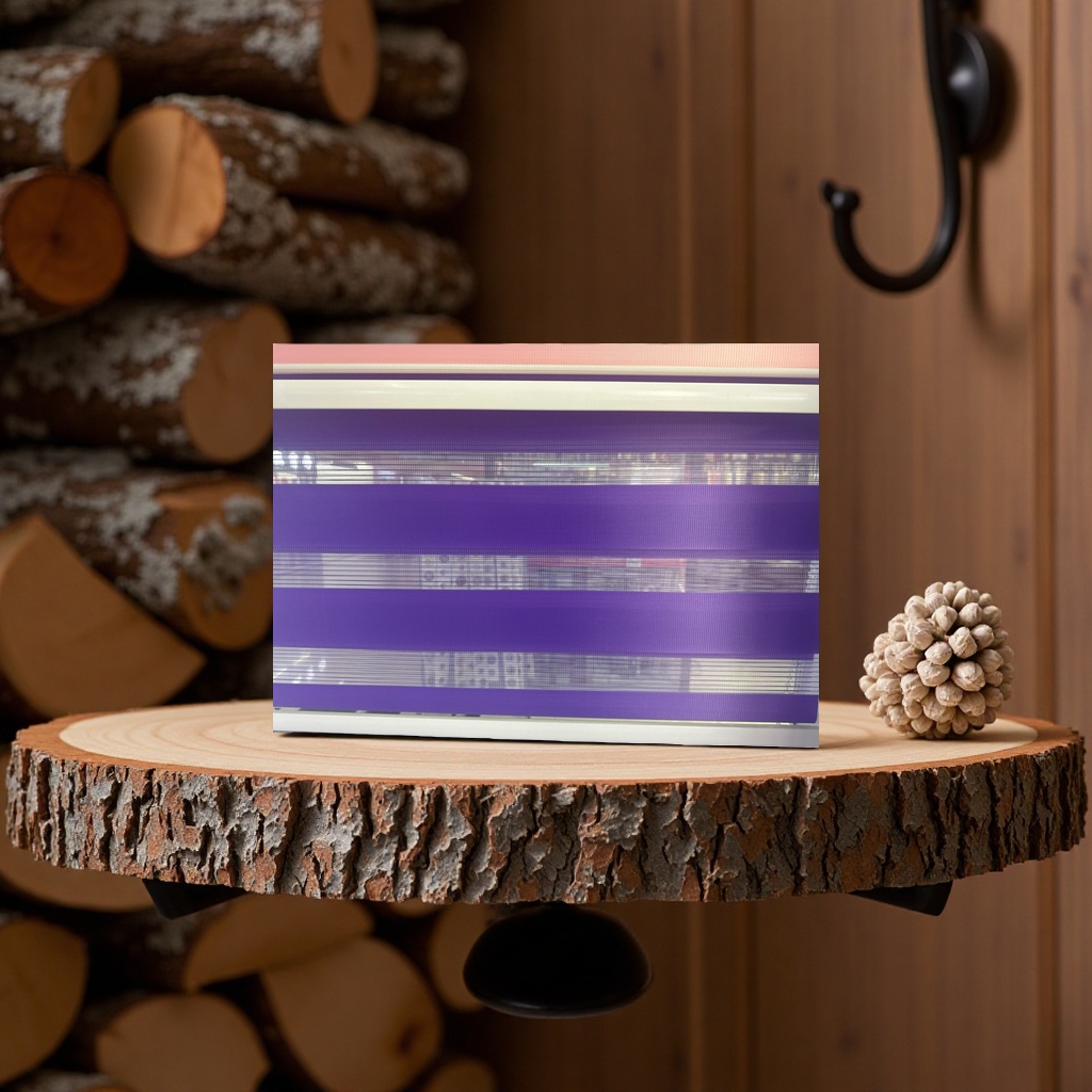 Purple blinds, aluminum alloy blackout, adjustable indoor curtains and window decorations details Picture