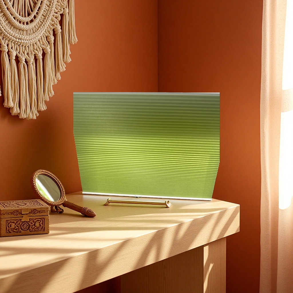 Green blinds for shading and regulating indoor light: aluminum alloy blinds details Picture