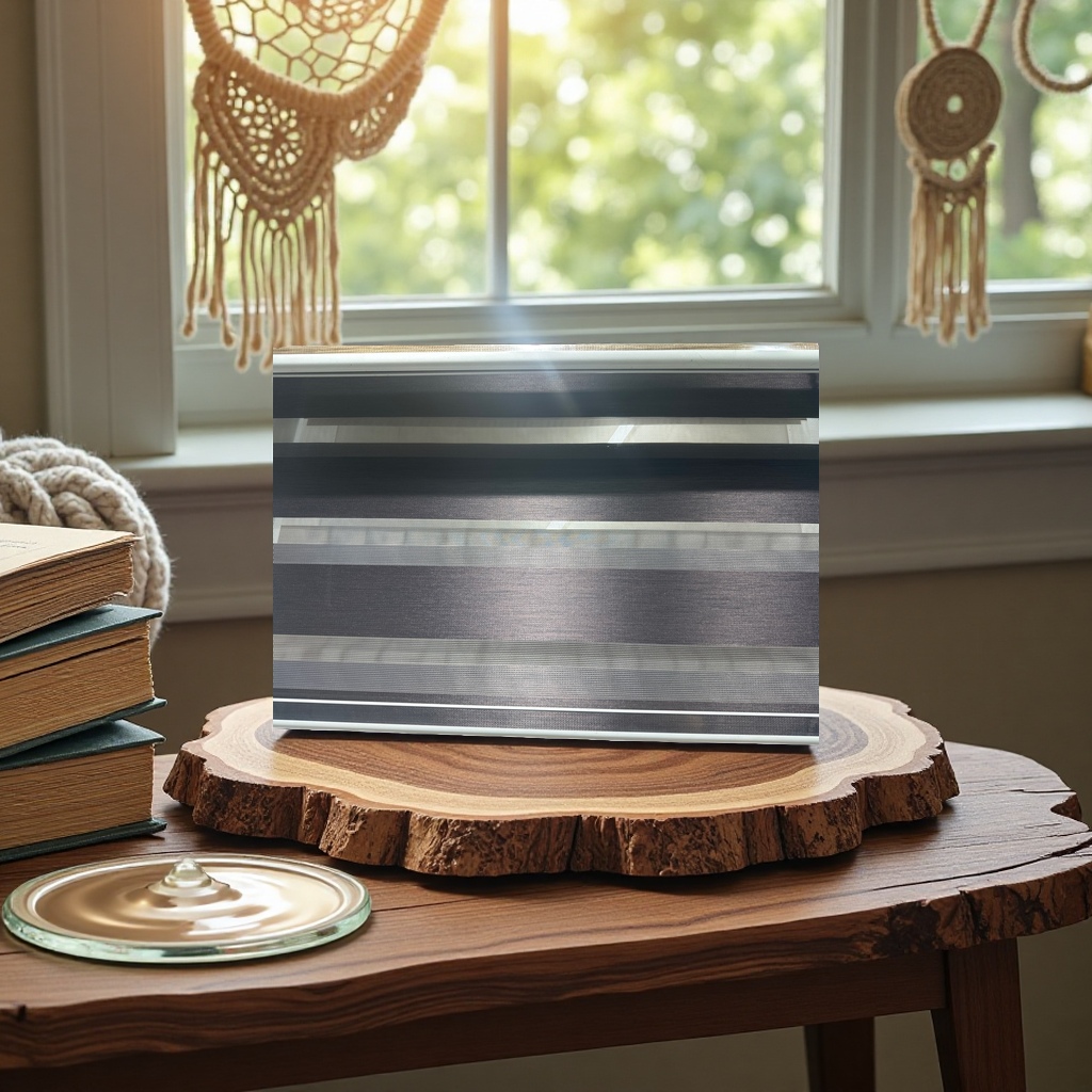 النسيج المخطط يغطي الستائر المضيئة Specification image