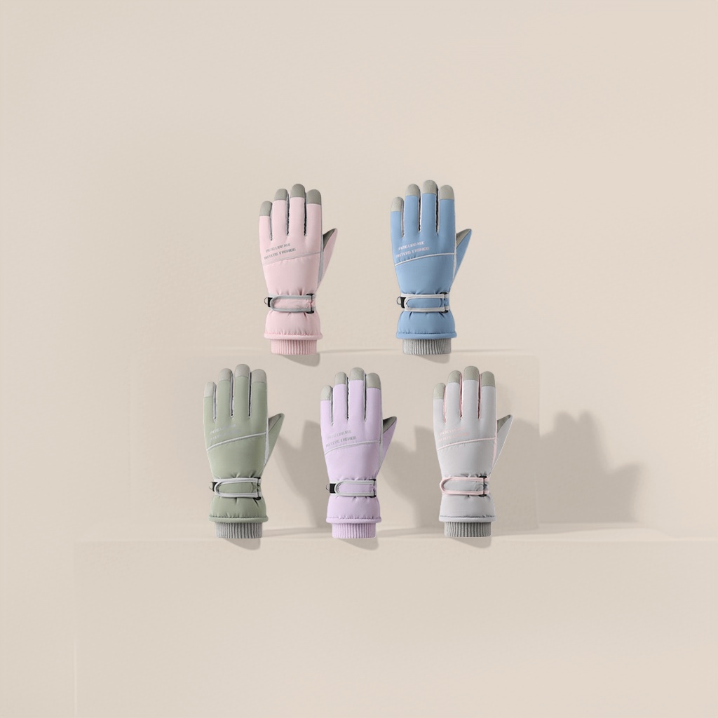 Double thickened heat-absorbing and warming gloves for winter cold protection, with fleece, widened and lengthened designs details Picture