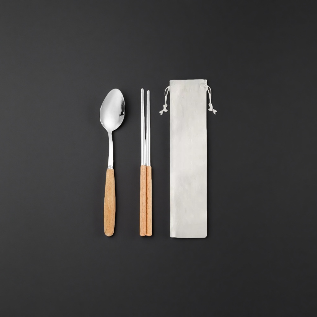 Tableware set, spoon and chopsticks storage bag, portable home and travel storage combination details Picture