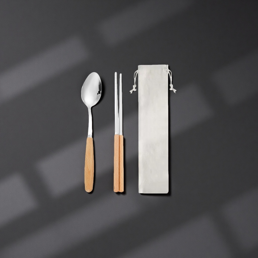 Tableware set, spoon and chopsticks storage bag, portable home and travel storage combination
