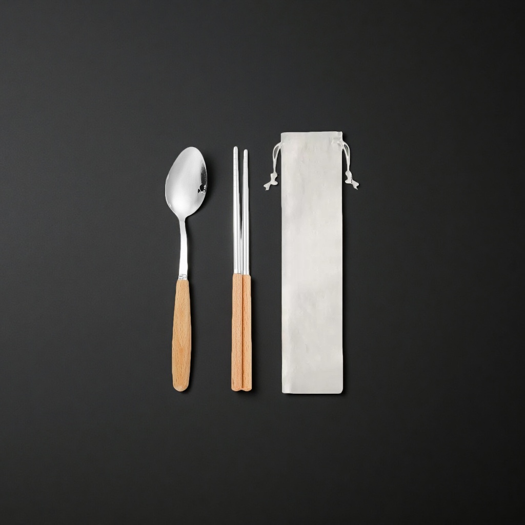 Tableware set, spoon and chopsticks storage bag, portable home and travel storage combination Specification image