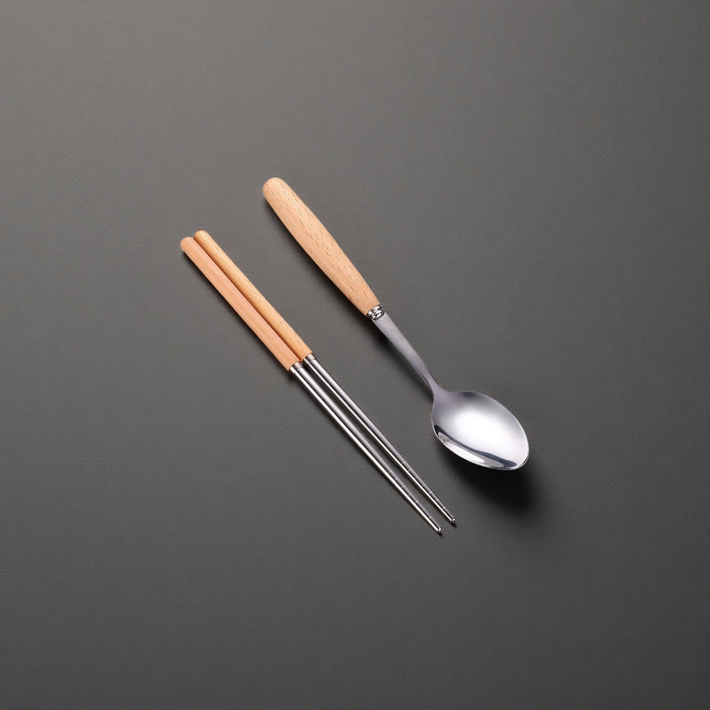 A set of stainless steel chopsticks and spoons for household portable anti-slip tableware Specification image