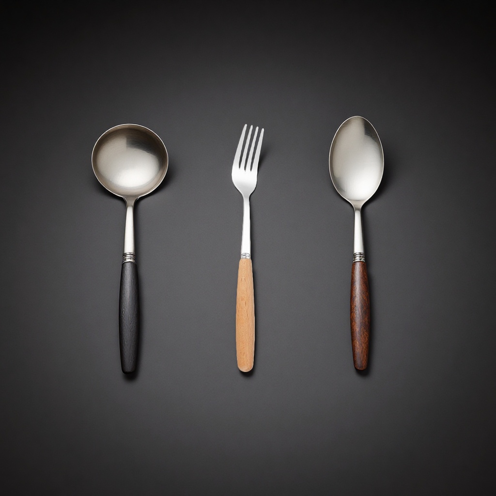 Stainless steel fork, home dining fork, Western fork, double-headed fork, 12cm Specification image