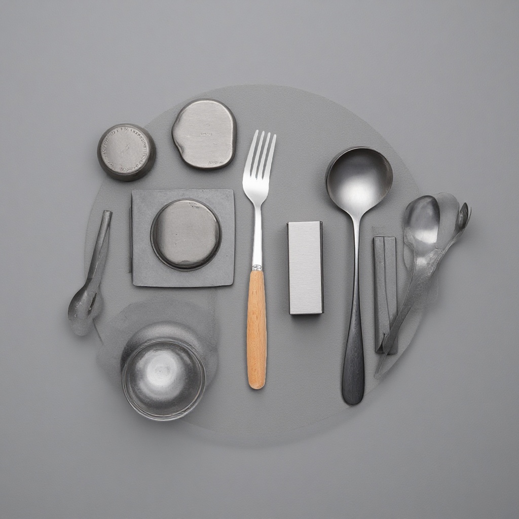 Stainless steel fork, home dining fork, Western fork, double-headed fork, 12cm details Picture