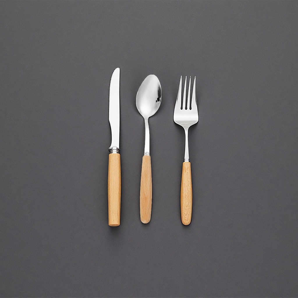 Stainless steel long-handled spoons, household kitchen spoons 304, food-grade double-headed measuring spoon set Specification image