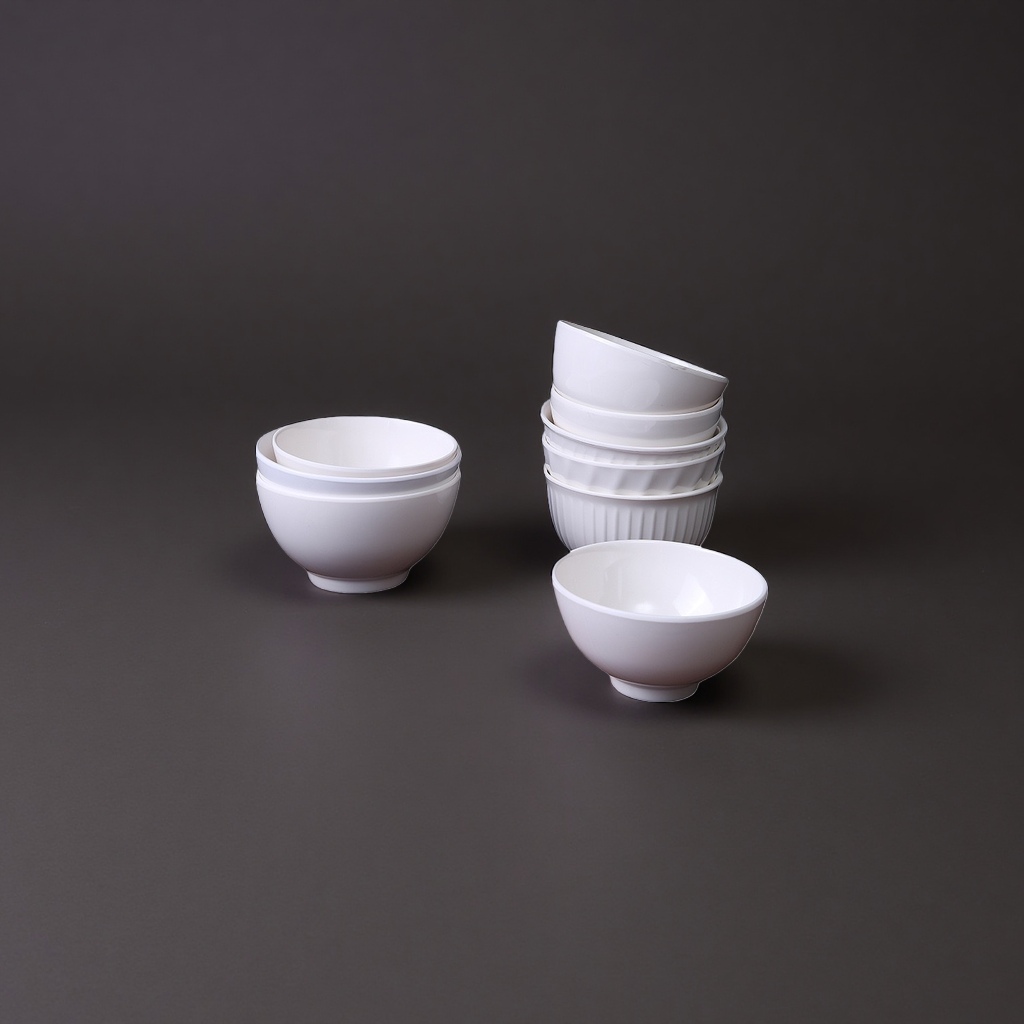 白色陶瓷碗+碗细节图