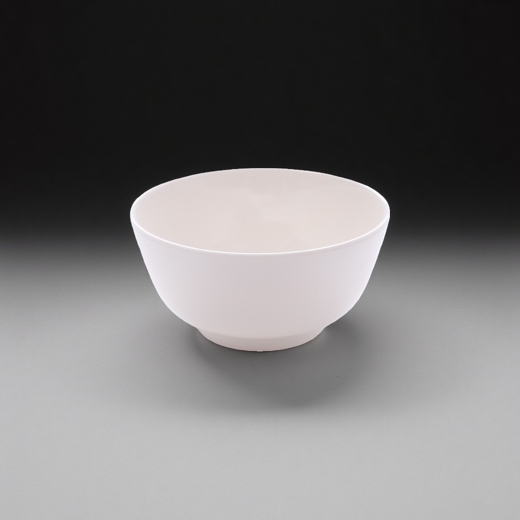 白色陶瓷饭碗 家用简约耐热碗 釉下彩工艺防烫碗